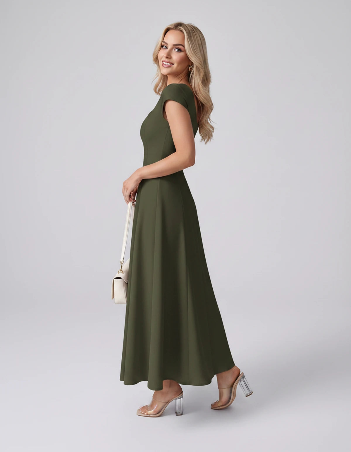 Myrtille Midi Dresses — Green | SKU: RB-2d8d50-green-XS,RB-2d8d50-green-S,RB-2d8d50-green-M,RB-2d8d50-green-L,RB-2d8d50-green-XL,RB-2d8d50-green-2XL