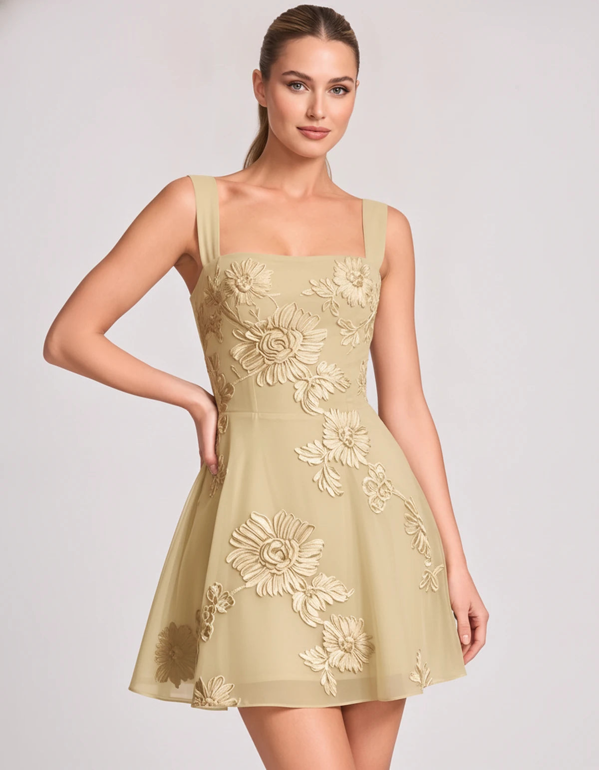 Nadalie Mini Dresses — Champagne | SKU: RB-553dd4-champa2e-2,RB-553dd4-champa2e-4,RB-553dd4-champa2e-6,RB-553dd4-champa2e-8,RB-553dd4-champa2e-10,RB-553dd4-champa2e-12,RB-553dd4-champa2e-14,RB-553dd4-champa2e-16,RB-553dd4-champa2e-16W,RB-553dd4-champa2e-18W,RB-553dd4-champa2e-20W,RB-553dd4-champa2e-22W