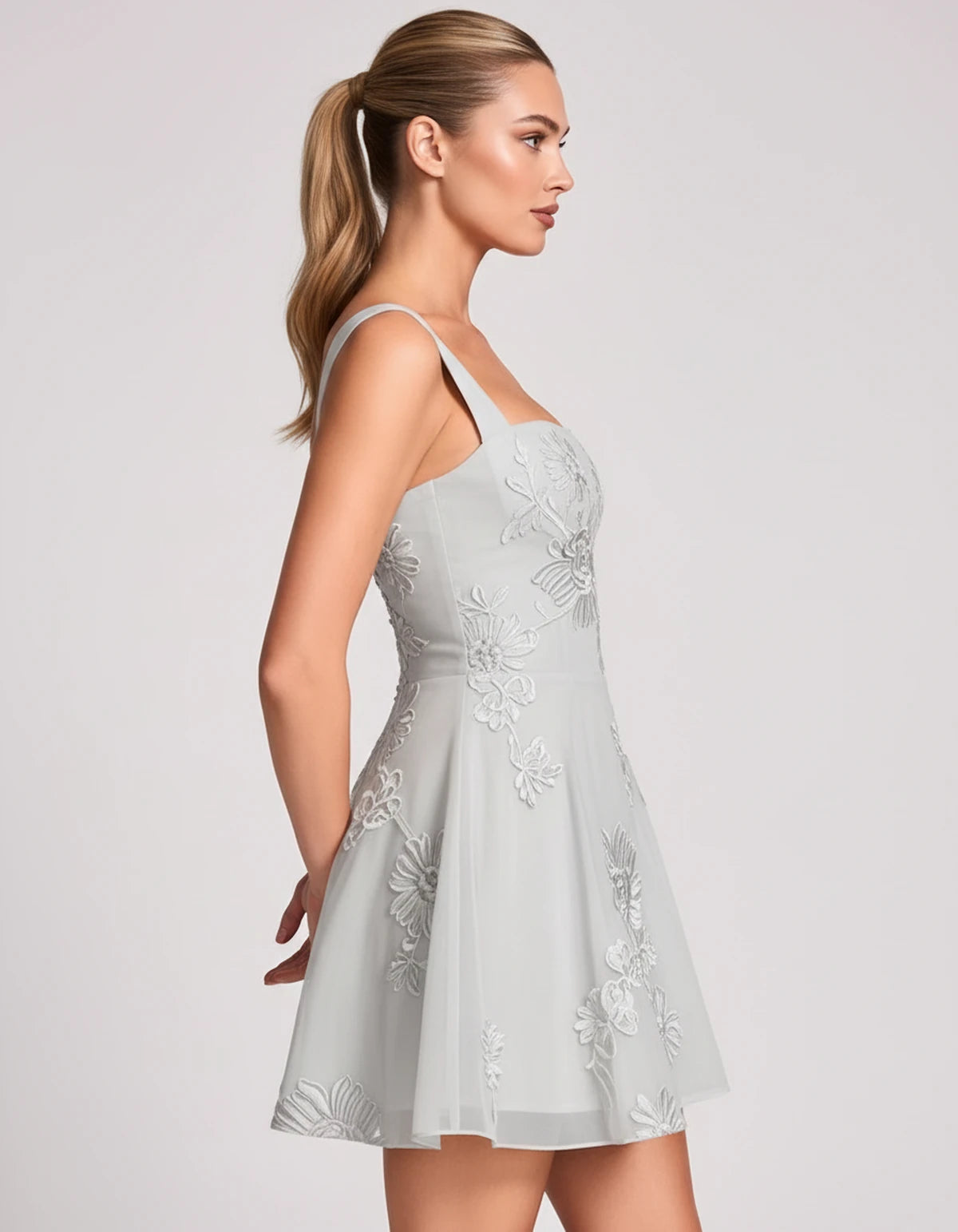 Nadalie Mini Dresses — White | SKU: RB-553dd4-white-2,RB-553dd4-white-4,RB-553dd4-white-6,RB-553dd4-white-8,RB-553dd4-white-10,RB-553dd4-white-12,RB-553dd4-white-14,RB-553dd4-white-16,RB-553dd4-white-16W,RB-553dd4-white-18W,RB-553dd4-white-20W,RB-553dd4-white-22W