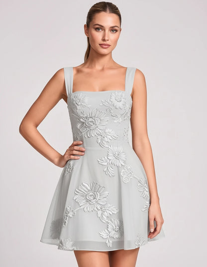 Nadalie Mini Dresses — White | SKU: RB-553dd4-white-2,RB-553dd4-white-4,RB-553dd4-white-6,RB-553dd4-white-8,RB-553dd4-white-10,RB-553dd4-white-12,RB-553dd4-white-14,RB-553dd4-white-16,RB-553dd4-white-16W,RB-553dd4-white-18W,RB-553dd4-white-20W,RB-553dd4-white-22W