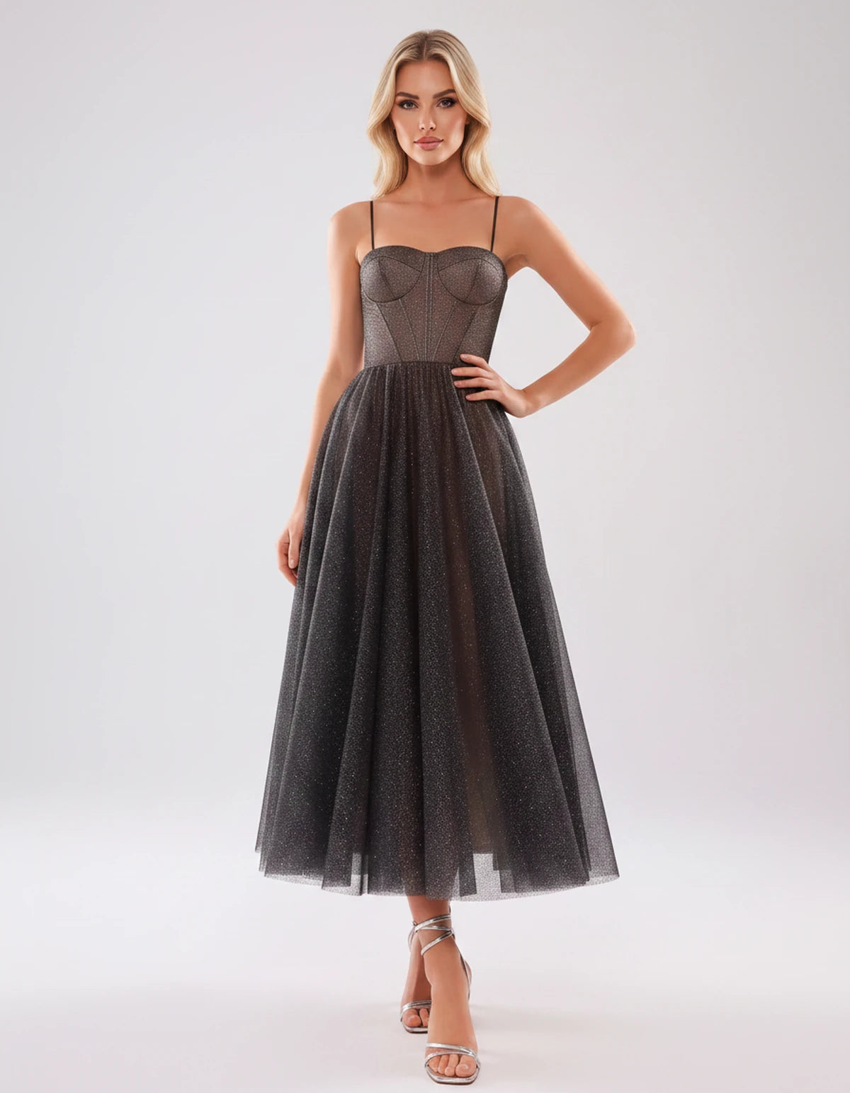 Naiara Midi Dresses — Black | SKU: RB-4adf84-black-2,RB-4adf84-black-4,RB-4adf84-black-6,RB-4adf84-black-8,RB-4adf84-black-10,RB-4adf84-black-12,RB-4adf84-black-14,RB-4adf84-black-16,RB-4adf84-black-16 Plus,RB-4adf84-black-20 Plus,RB-4adf84-black-24 Plus