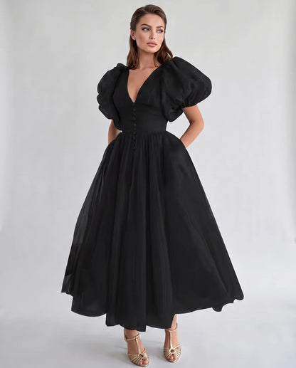 Naomie Midi Dresses — Black