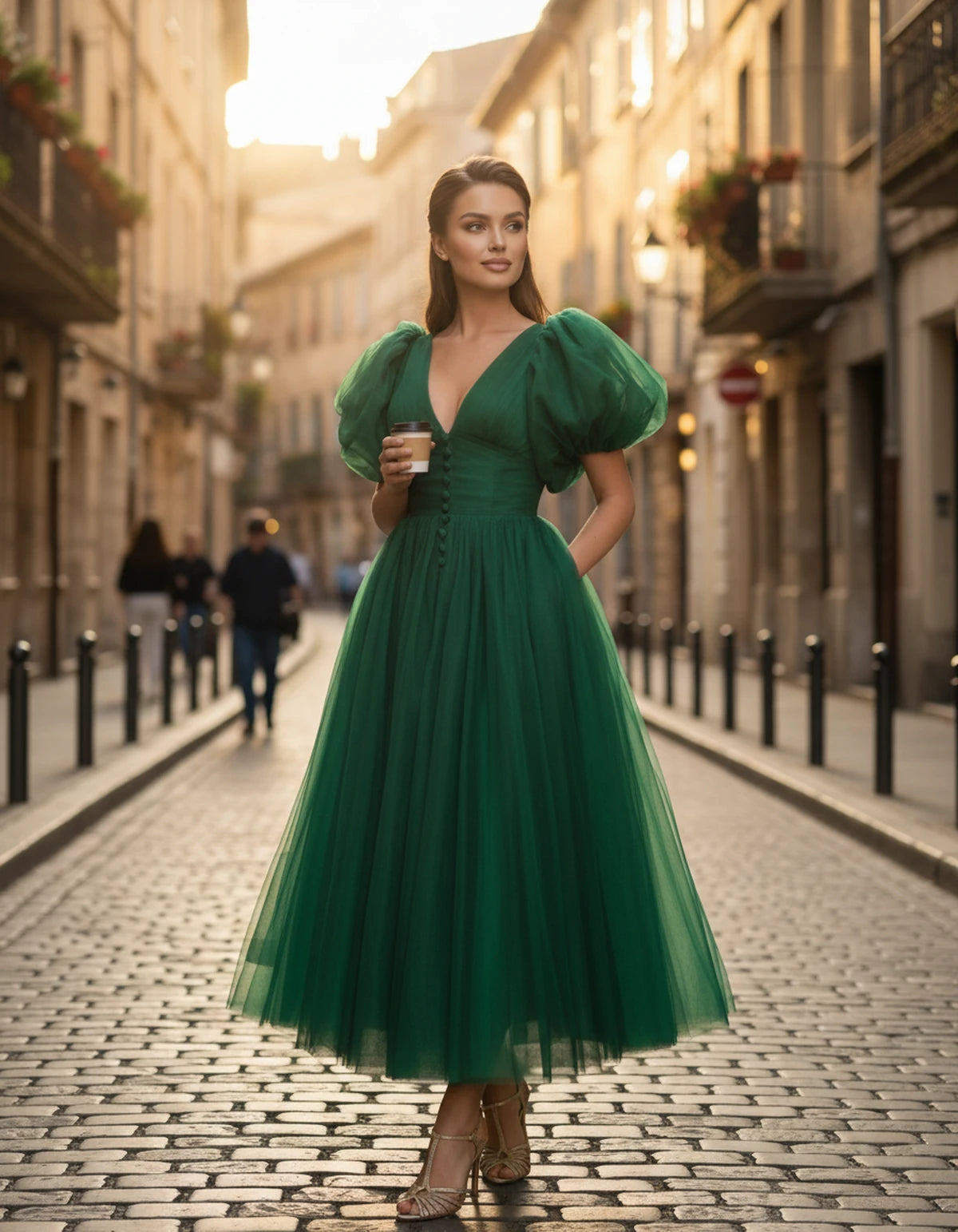 Naomie Midi Dresses — Hunter Green | SKU: RB-011a96-hunter7c-2,RB-011a96-hunter7c-4,RB-011a96-hunter7c-6,RB-011a96-hunter7c-8,RB-011a96-hunter7c-10,RB-011a96-hunter7c-12,RB-011a96-hunter7c-14,RB-011a96-hunter7c-16,RB-011a96-hunter7c-16W,RB-011a96-hunter7c-18W,RB-011a96-hunter7c-20W,RB-011a96-hunter7c-22W
