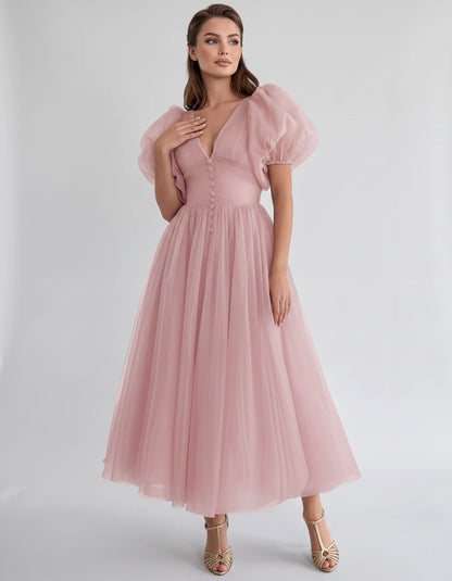 Naomie Midi Dresses — Pink | SKU: RB-011a96-pink-2,RB-011a96-pink-4,RB-011a96-pink-6,RB-011a96-pink-8,RB-011a96-pink-10,RB-011a96-pink-12,RB-011a96-pink-14,RB-011a96-pink-16,RB-011a96-pink-16W,RB-011a96-pink-18W,RB-011a96-pink-20W,RB-011a96-pink-22W
