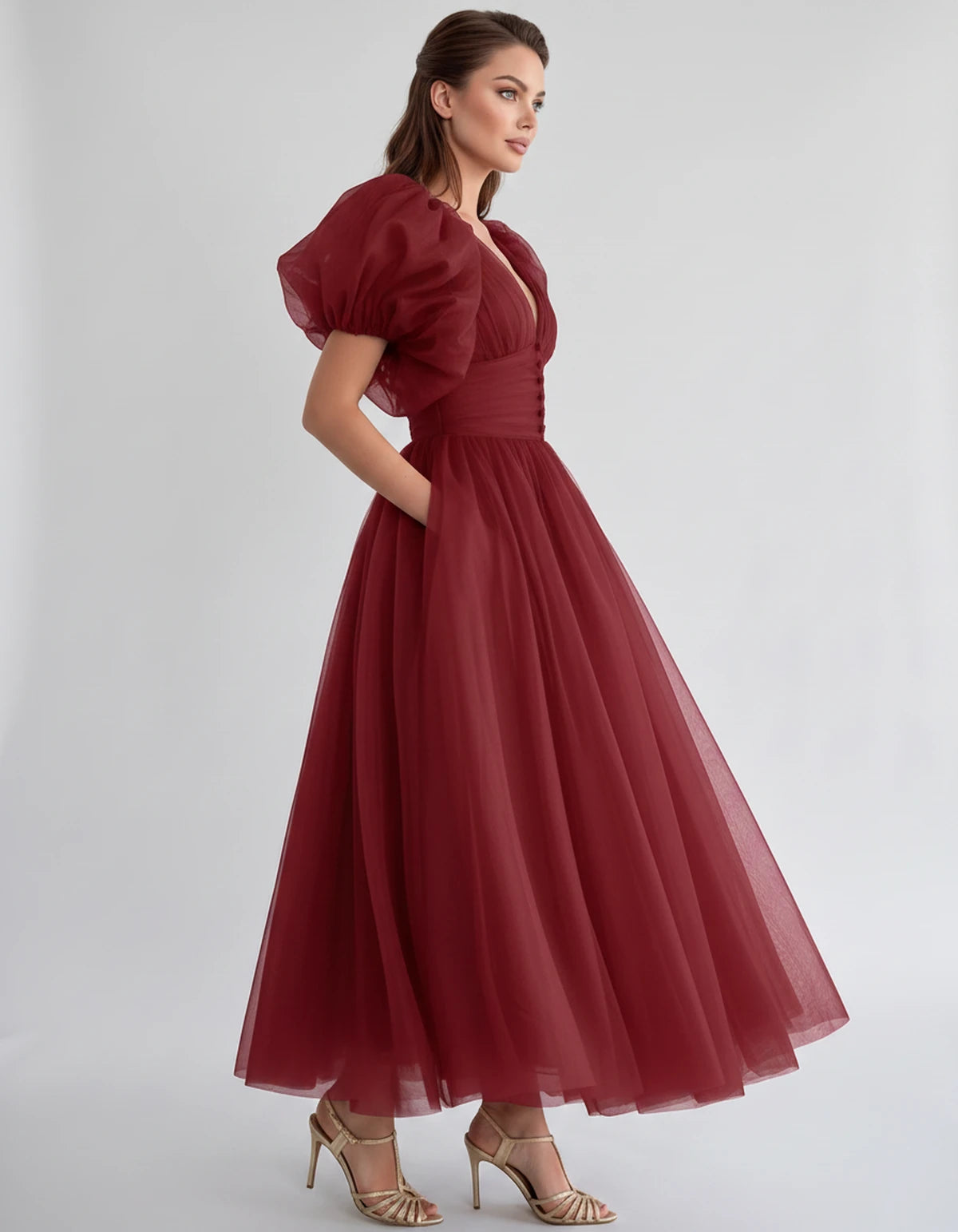 Naomie Midi Dresses — Red | SKU: RB-011a96-red-2,RB-011a96-red-4,RB-011a96-red-6,RB-011a96-red-8,RB-011a96-red-10,RB-011a96-red-12,RB-011a96-red-14,RB-011a96-red-16,RB-011a96-red-16W,RB-011a96-red-18W,RB-011a96-red-20W,RB-011a96-red-22W