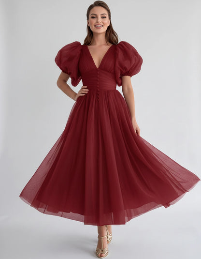 Naomie Midi Dresses — Red | SKU: RB-011a96-red-2,RB-011a96-red-4,RB-011a96-red-6,RB-011a96-red-8,RB-011a96-red-10,RB-011a96-red-12,RB-011a96-red-14,RB-011a96-red-16,RB-011a96-red-16W,RB-011a96-red-18W,RB-011a96-red-20W,RB-011a96-red-22W