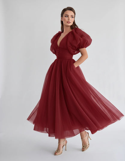 Naomie Midi Dresses — Red | SKU: RB-011a96-red-2,RB-011a96-red-4,RB-011a96-red-6,RB-011a96-red-8,RB-011a96-red-10,RB-011a96-red-12,RB-011a96-red-14,RB-011a96-red-16,RB-011a96-red-16W,RB-011a96-red-18W,RB-011a96-red-20W,RB-011a96-red-22W