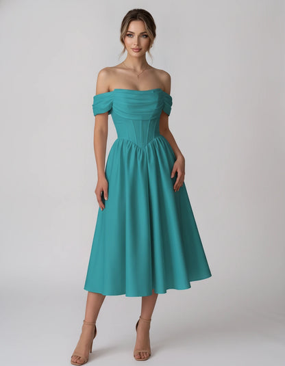 Navarre Midi Dresses — Blue Green | SKU: RB-582a73-bluegrcb-2,RB-582a73-bluegrcb-4,RB-582a73-bluegrcb-6,RB-582a73-bluegrcb-8,RB-582a73-bluegrcb-10,RB-582a73-bluegrcb-12,RB-582a73-bluegrcb-14,RB-582a73-bluegrcb-16,RB-582a73-bluegrcb-16W,RB-582a73-bluegrcb-18W,RB-582a73-bluegrcb-20W,RB-582a73-bluegrcb-22W