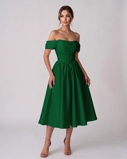 Navarre Midi Dresses — Green