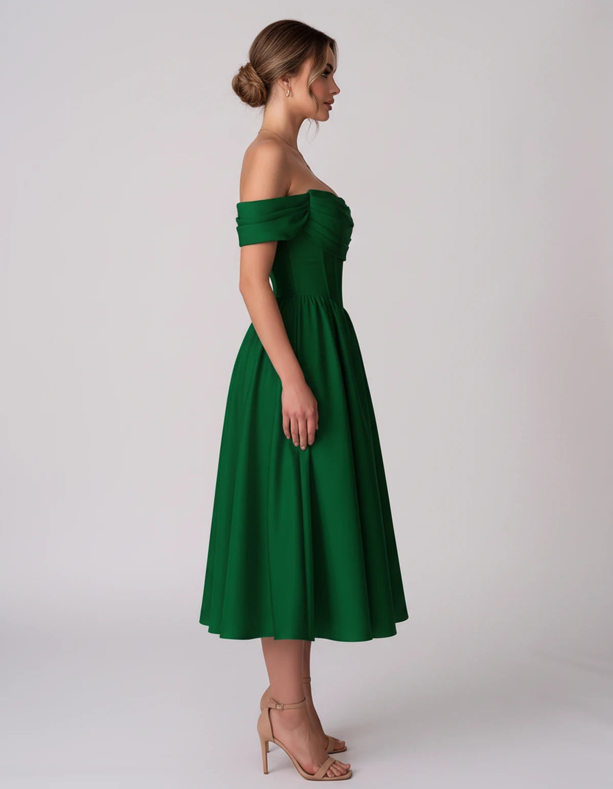Navarre Midi Dresses — Green | SKU: RB-582a73-green-2,RB-582a73-green-4,RB-582a73-green-6,RB-582a73-green-8,RB-582a73-green-10,RB-582a73-green-12,RB-582a73-green-14,RB-582a73-green-16,RB-582a73-green-16W,RB-582a73-green-18W,RB-582a73-green-20W,RB-582a73-green-22W