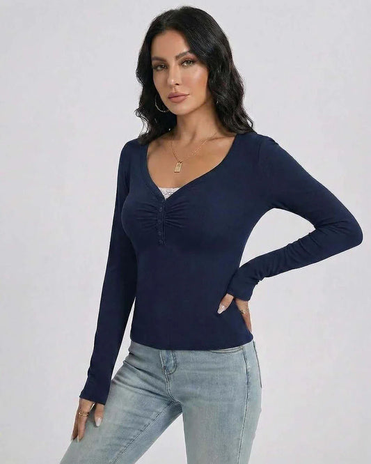 Navy Pullover, front view | Ramblion | SKU: MP-48276-Navy-L-7657,MP-48276-Navy-M-4418,MP-48276-Navy-S-8569,MP-48276-Navy-XL-6233,MP-48276-Navy-XS-5909