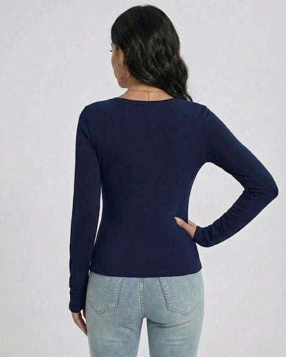 Navy Pullover, back view | Ramblion | SKU: MP-48276-Navy-L-7657,MP-48276-Navy-M-4418,MP-48276-Navy-S-8569,MP-48276-Navy-XL-6233,MP-48276-Navy-XS-5909