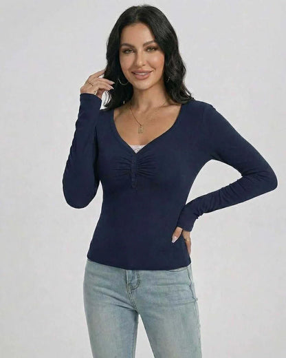 Navy Pullover, front view | Ramblion | SKU: MP-48276-Navy-L-7657,MP-48276-Navy-M-4418,MP-48276-Navy-S-8569,MP-48276-Navy-XL-6233,MP-48276-Navy-XS-5909