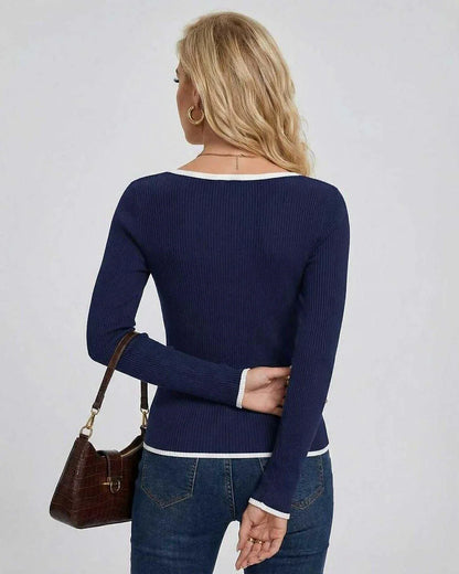 Navy Sweater, back view | Ramblion | SKU: MSW-48173-NAVY-L-5516,MSW-48173-NAVY-M-6951,MSW-48173-NAVY-S-1653,MSW-48173-NAVY-XL-5189,MSW-48173-NAVY-XS-9133