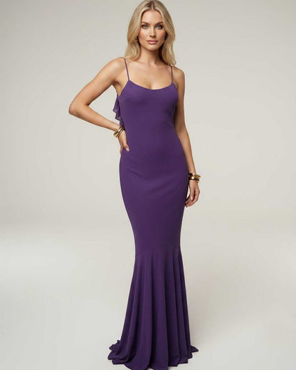 Ramblion Naya maxi dress — round neck neckline · lifestyle styling · styled for prom season