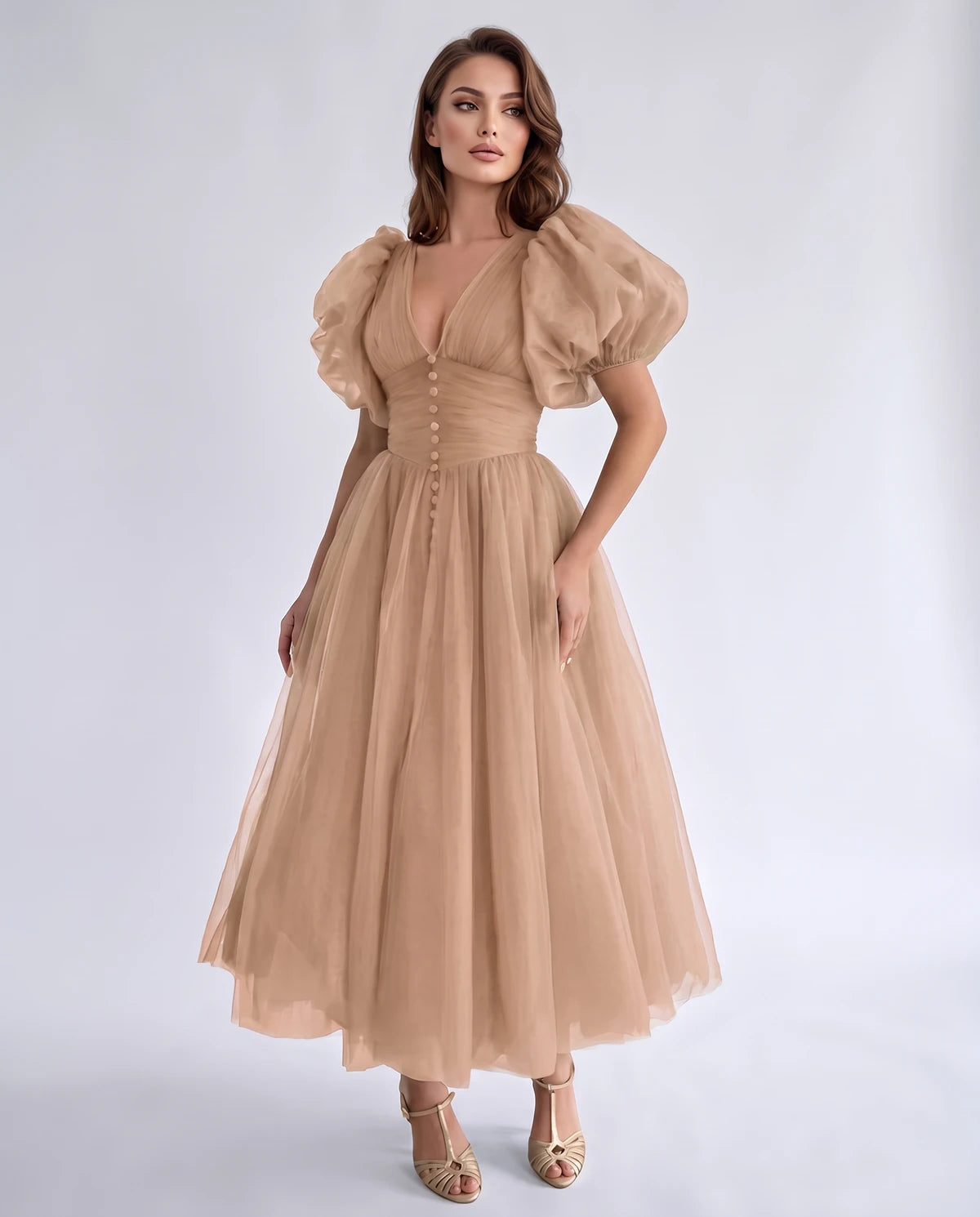 Nectaria Midi Dresses — Fresh Pink
