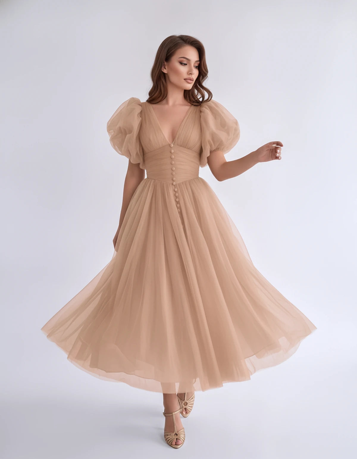 Nectaria Midi Dresses — Fresh Pink | SKU: RB-410678-freshpf3-2,RB-410678-freshpf3-4,RB-410678-freshpf3-6,RB-410678-freshpf3-8,RB-410678-freshpf3-10,RB-410678-freshpf3-12,RB-410678-freshpf3-14,RB-410678-freshpf3-16,RB-410678-freshpf3-16W,RB-410678-freshpf3-18W,RB-410678-freshpf3-20W,RB-410678-freshpf3-22W