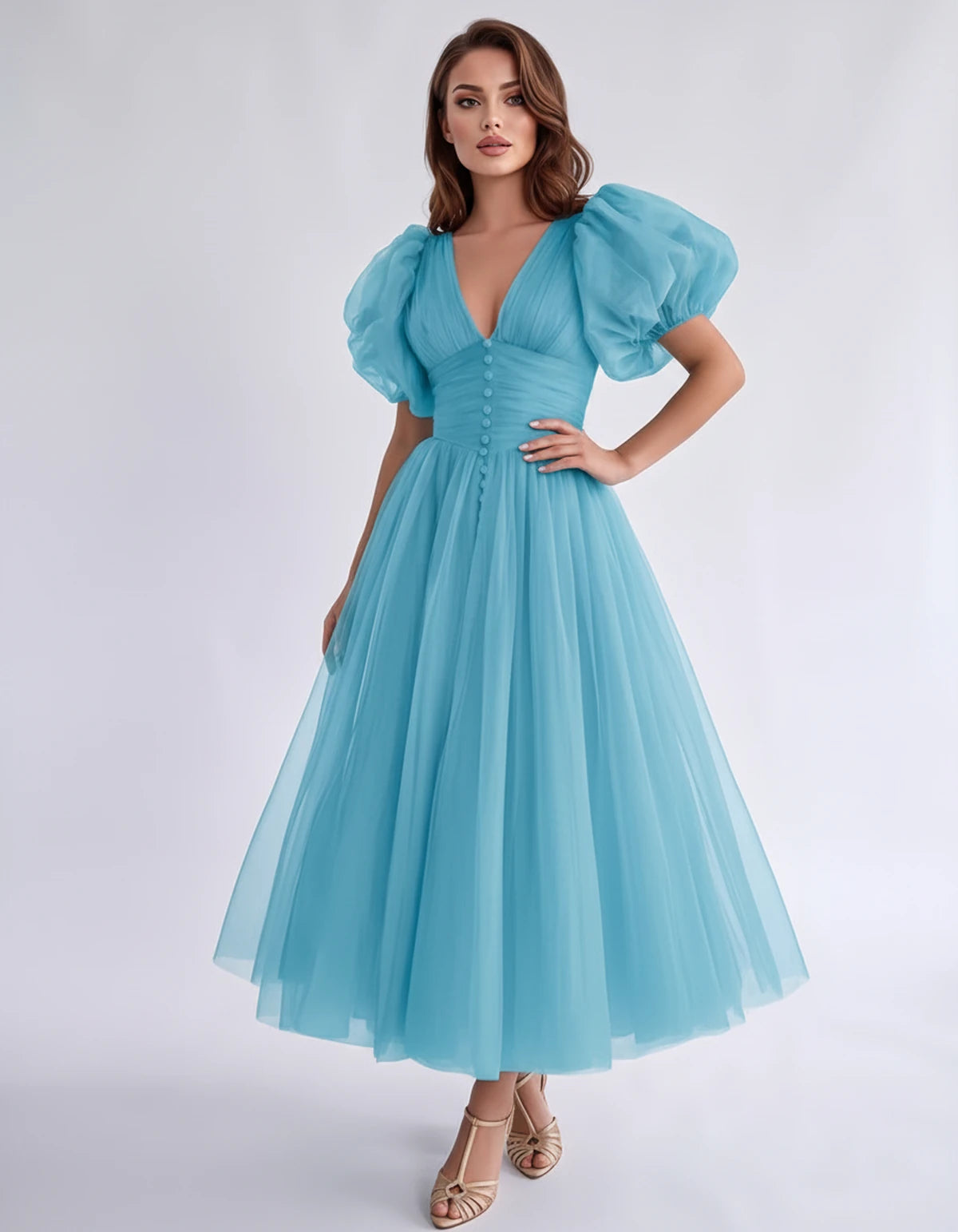 Nectaria Midi Dresses — Ocean Blue | SKU: RB-410678-oceanb34-2,RB-410678-oceanb34-4,RB-410678-oceanb34-6,RB-410678-oceanb34-8,RB-410678-oceanb34-10,RB-410678-oceanb34-12,RB-410678-oceanb34-14,RB-410678-oceanb34-16,RB-410678-oceanb34-16W,RB-410678-oceanb34-18W,RB-410678-oceanb34-20W,RB-410678-oceanb34-22W
