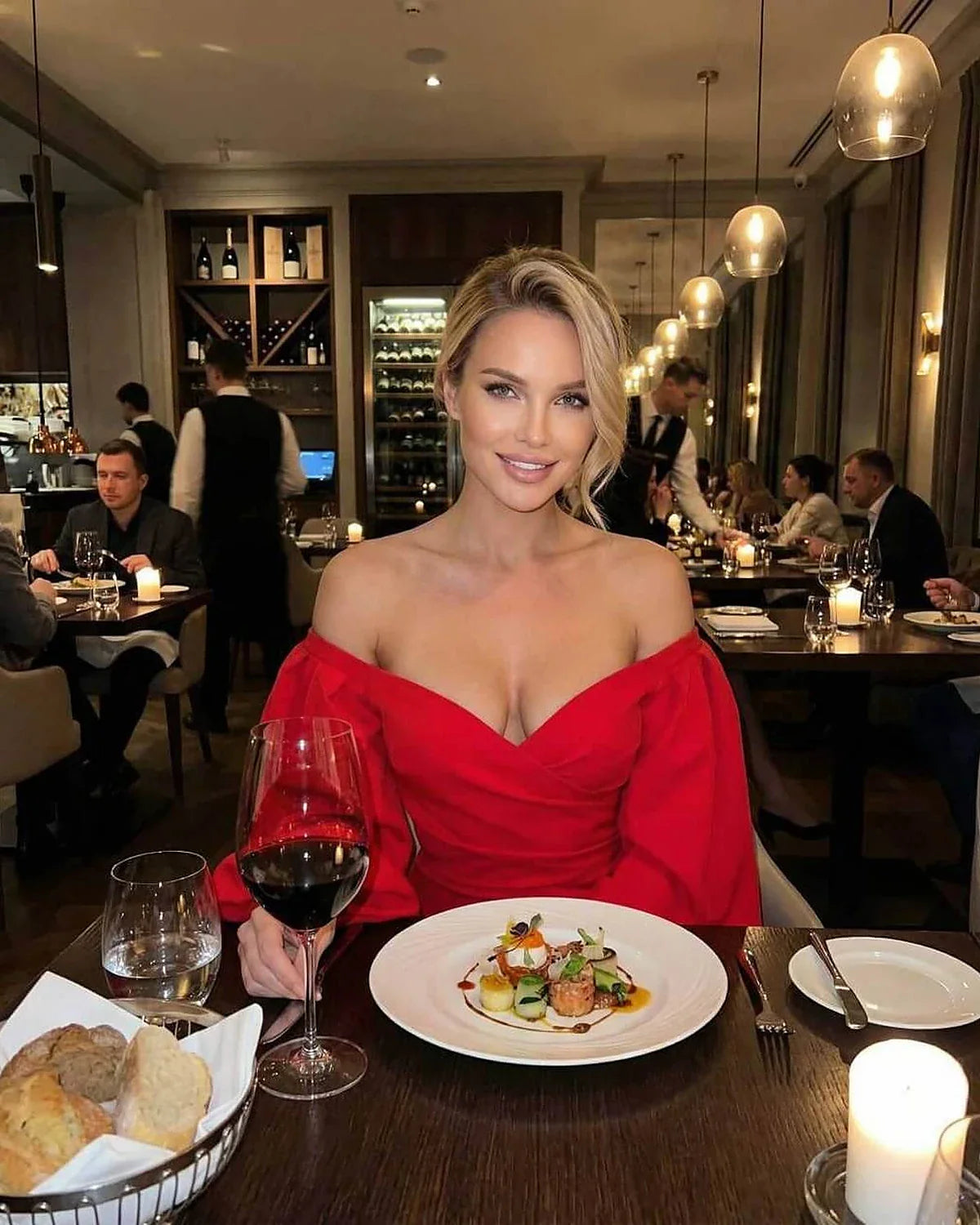 Red Satin Bodycon V-Neck Sleeveless Mini Dress | Evening Events, Night Out & Day-to-Night, lifestyle shot | Ramblion | SKU: SCD-389275410-red-L-1053,SCD-389275410-red-M-9748,SCD-389275410-red-S-5028,SCD-389275410-red-XL-7534,SCD-389275410-red-XS-7800