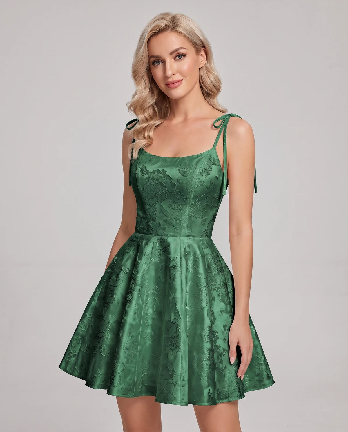 Nephele Mini Dresses — Emerald