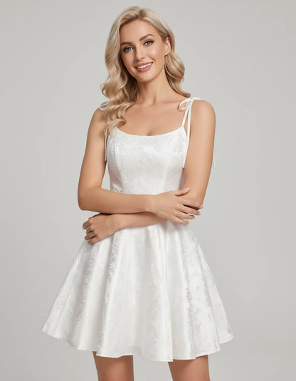 Nephele Mini Dresses — White | SKU: RB-673d23-white-2,RB-673d23-white-4,RB-673d23-white-6,RB-673d23-white-8,RB-673d23-white-10,RB-673d23-white-12,RB-673d23-white-14,RB-673d23-white-16,RB-673d23-white-16W,RB-673d23-white-18W,RB-673d23-white-20W,RB-673d23-white-22W