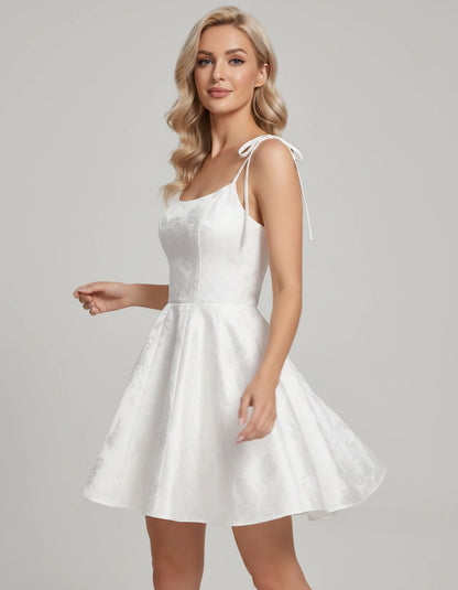 Nephele Mini Dresses — White | SKU: RB-673d23-white-2,RB-673d23-white-4,RB-673d23-white-6,RB-673d23-white-8,RB-673d23-white-10,RB-673d23-white-12,RB-673d23-white-14,RB-673d23-white-16,RB-673d23-white-16W,RB-673d23-white-18W,RB-673d23-white-20W,RB-673d23-white-22W