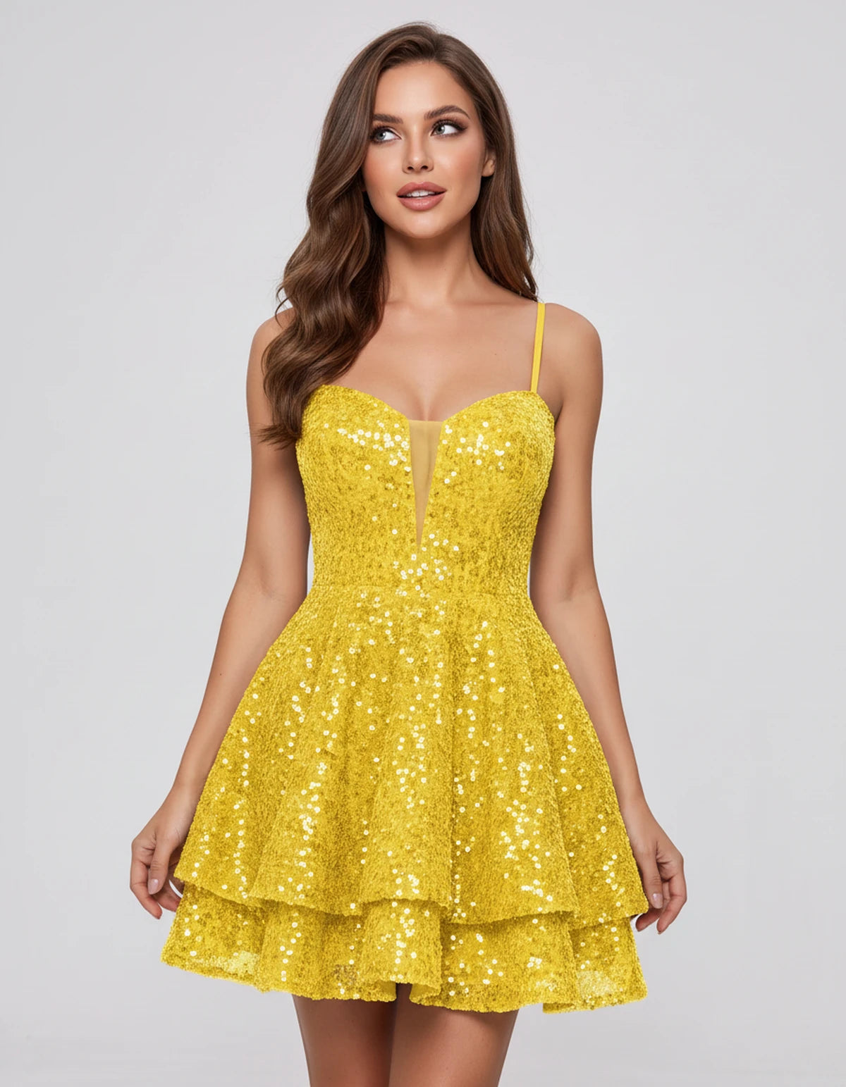 Nerea Mini Dresses — Yellow | SKU: RB-b59a9a-yellow-2,RB-b59a9a-yellow-4,RB-b59a9a-yellow-6,RB-b59a9a-yellow-8,RB-b59a9a-yellow-10,RB-b59a9a-yellow-12,RB-b59a9a-yellow-14,RB-b59a9a-yellow-16,RB-b59a9a-yellow-16W,RB-b59a9a-yellow-18W,RB-b59a9a-yellow-20W,RB-b59a9a-yellow-22W