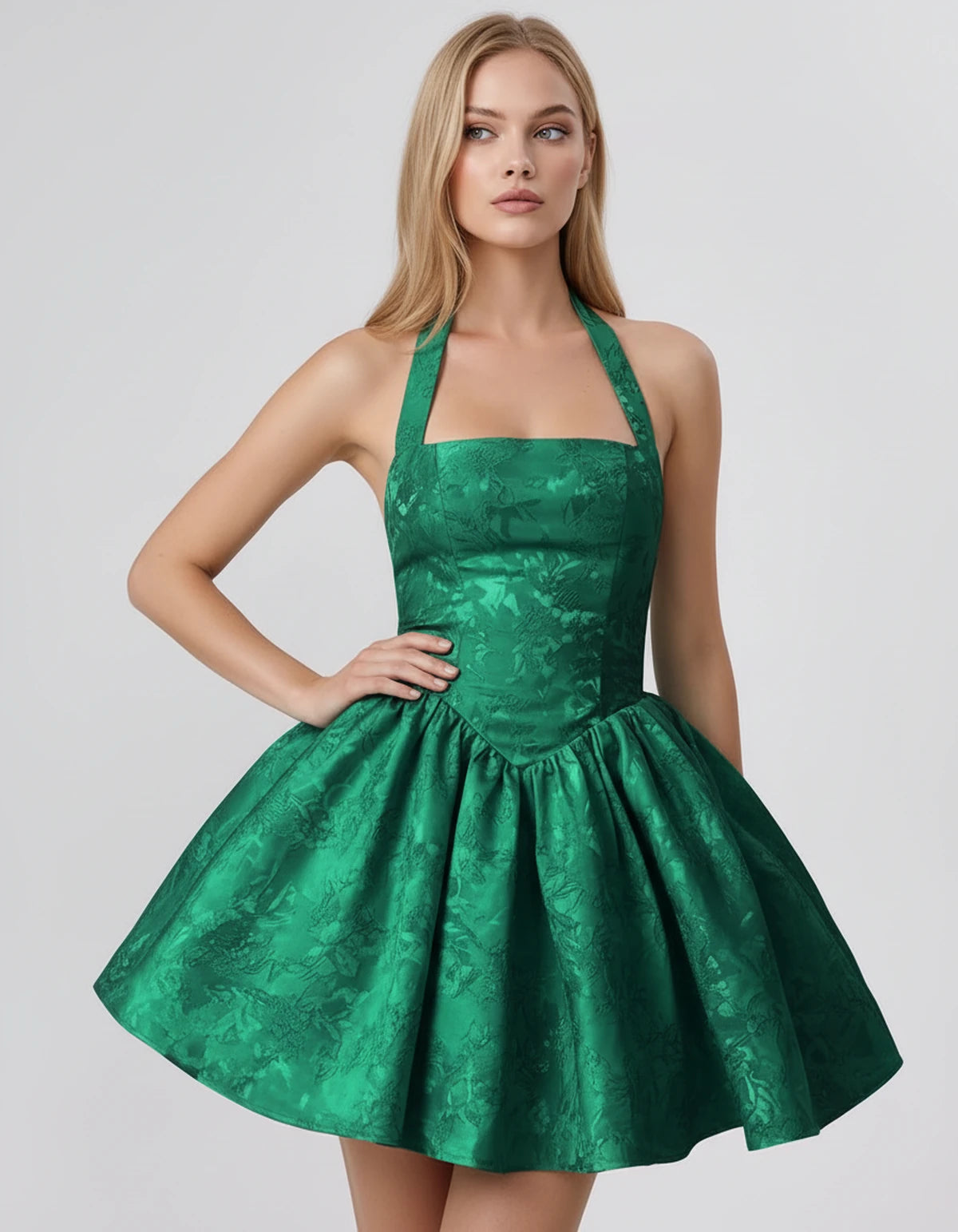 Nerissa Mini Dresses — Green | SKU: RB-0d8243-green-2,RB-0d8243-green-4,RB-0d8243-green-6,RB-0d8243-green-8,RB-0d8243-green-10,RB-0d8243-green-12,RB-0d8243-green-14,RB-0d8243-green-16,RB-0d8243-green-16W,RB-0d8243-green-18W,RB-0d8243-green-20W,RB-0d8243-green-22W