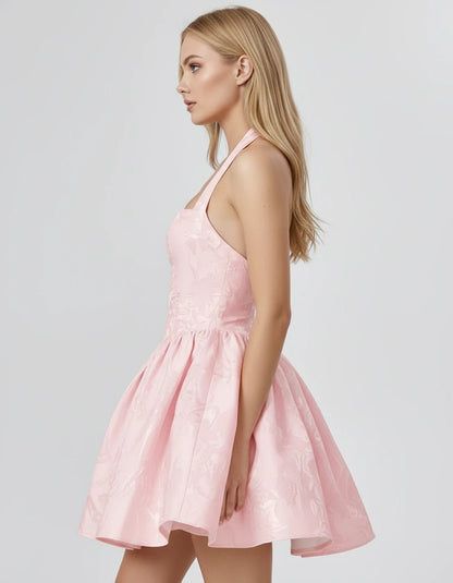 Nerissa Mini Dresses — Pink | SKU: RB-0d8243-pink-2,RB-0d8243-pink-4,RB-0d8243-pink-6,RB-0d8243-pink-8,RB-0d8243-pink-10,RB-0d8243-pink-12,RB-0d8243-pink-14,RB-0d8243-pink-16,RB-0d8243-pink-16W,RB-0d8243-pink-18W,RB-0d8243-pink-20W,RB-0d8243-pink-22W