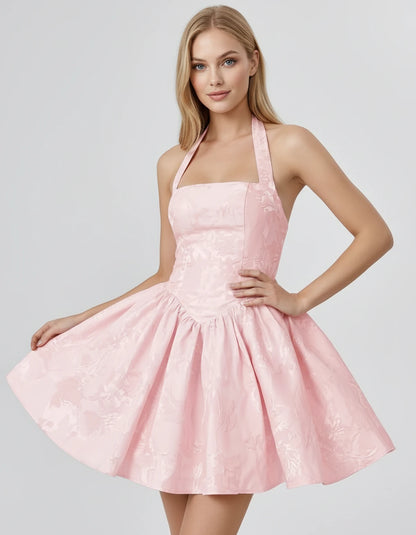 Nerissa Mini Dresses — Pink | SKU: RB-0d8243-pink-2,RB-0d8243-pink-4,RB-0d8243-pink-6,RB-0d8243-pink-8,RB-0d8243-pink-10,RB-0d8243-pink-12,RB-0d8243-pink-14,RB-0d8243-pink-16,RB-0d8243-pink-16W,RB-0d8243-pink-18W,RB-0d8243-pink-20W,RB-0d8243-pink-22W