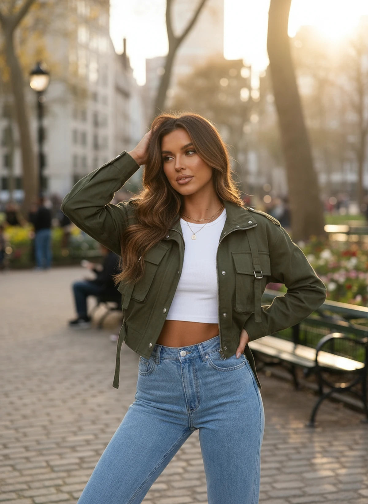 Nerolise Jackets — Army green | SKU: RB-0af06a-armygre1-S below 49.5kg,RB-0af06a-armygre1-M 50~55kg,RB-0af06a-armygre1-L 55.5~60kg,RB-0af06a-armygre1-Xl 60.5~65kg