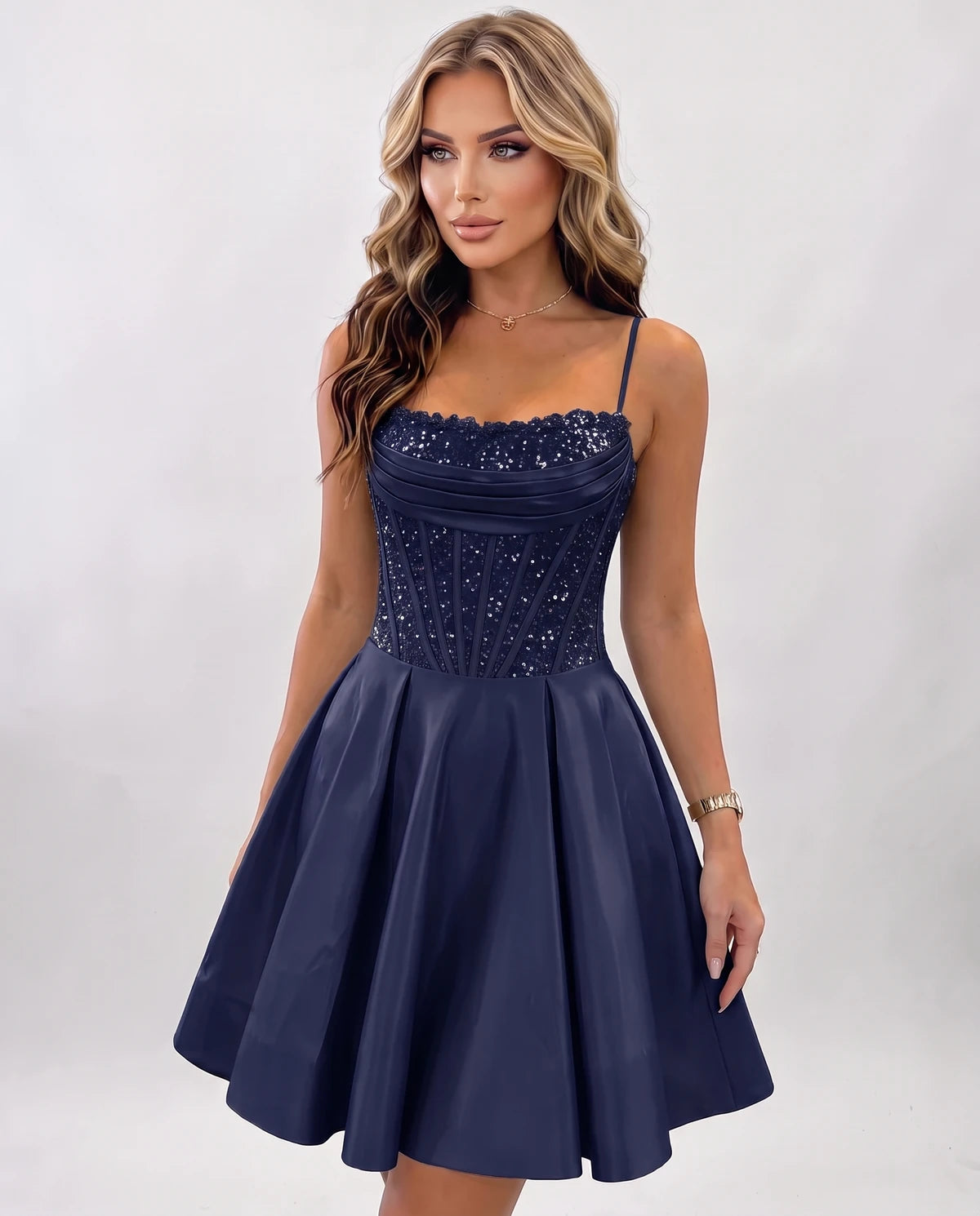 Nevaeh Mini Dresses — Blue