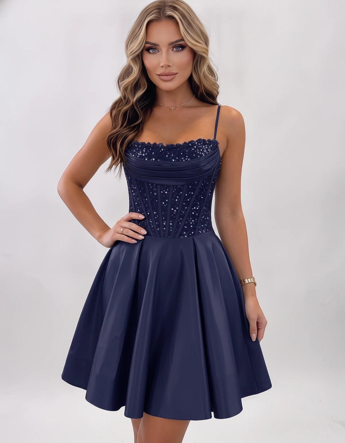 Nevaeh Mini Dresses — Blue | SKU: RB-62232d-blue-2,RB-62232d-blue-4,RB-62232d-blue-6,RB-62232d-blue-8,RB-62232d-blue-10,RB-62232d-blue-12,RB-62232d-blue-14,RB-62232d-blue-16,RB-62232d-blue-16W,RB-62232d-blue-18W,RB-62232d-blue-20W,RB-62232d-blue-22W