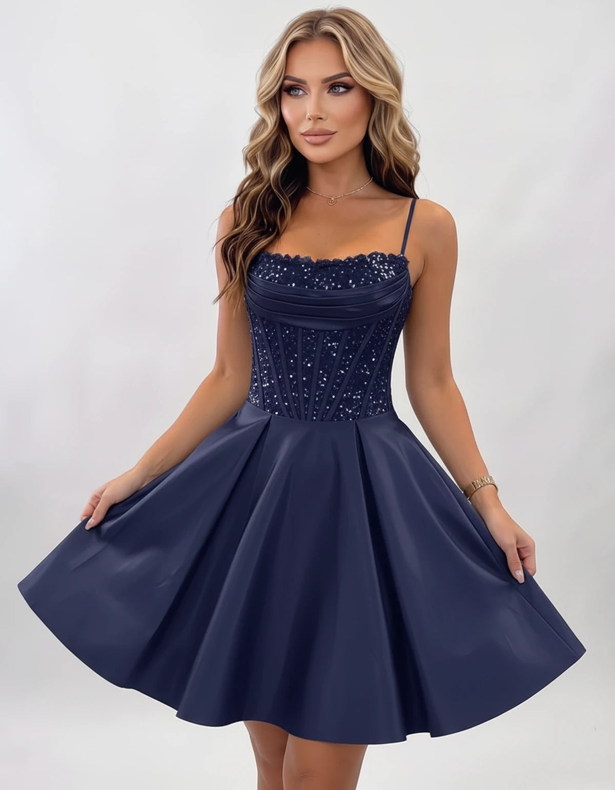 Nevaeh Mini Dresses — Blue | SKU: RB-62232d-blue-2,RB-62232d-blue-4,RB-62232d-blue-6,RB-62232d-blue-8,RB-62232d-blue-10,RB-62232d-blue-12,RB-62232d-blue-14,RB-62232d-blue-16,RB-62232d-blue-16W,RB-62232d-blue-18W,RB-62232d-blue-20W,RB-62232d-blue-22W