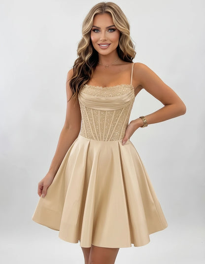 Nevaeh Mini Dresses — Champagne | SKU: RB-62232d-champa2e-2,RB-62232d-champa2e-4,RB-62232d-champa2e-6,RB-62232d-champa2e-8,RB-62232d-champa2e-10,RB-62232d-champa2e-12,RB-62232d-champa2e-14,RB-62232d-champa2e-16,RB-62232d-champa2e-16W,RB-62232d-champa2e-18W,RB-62232d-champa2e-20W,RB-62232d-champa2e-22W