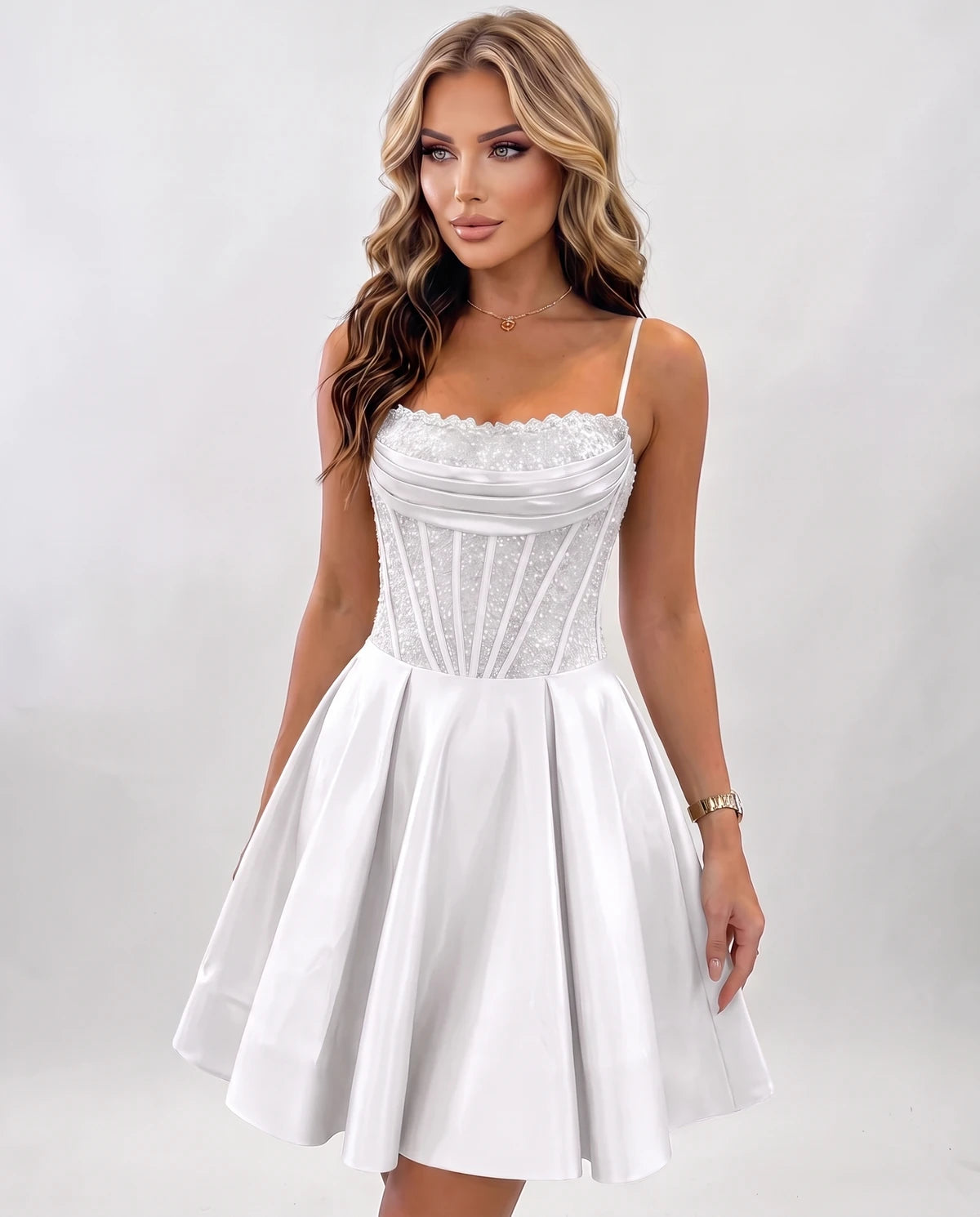 Nevaeh Mini Dresses — White