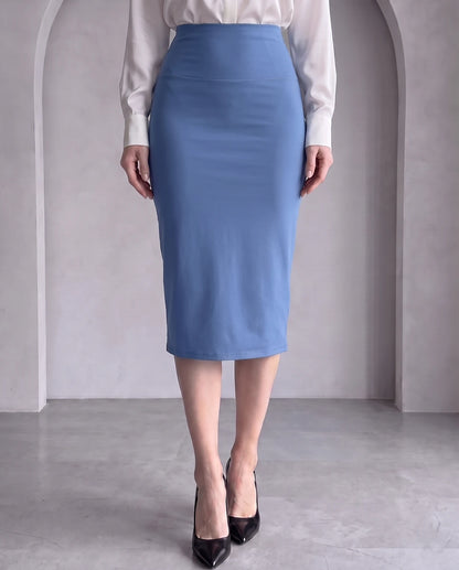 Nicolette Midi Skirt — Blue