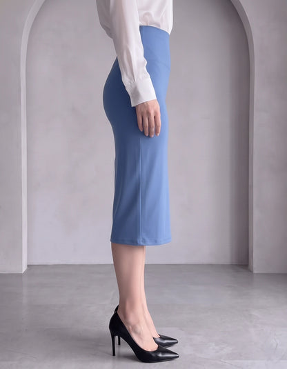 Nicolette Midi Skirt — Blue | SKU: RB-029a66-blue-XS,RB-029a66-blue-S,RB-029a66-blue-M,RB-029a66-blue-L,RB-029a66-blue-XL,RB-029a66-blue-2XL