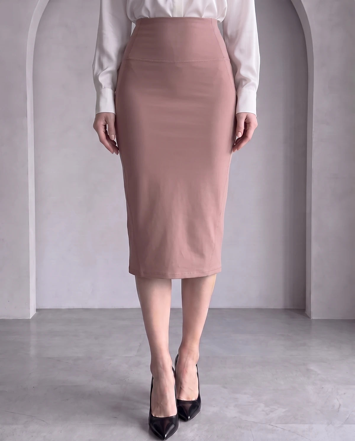 Nicolette Midi Skirt — Mauve