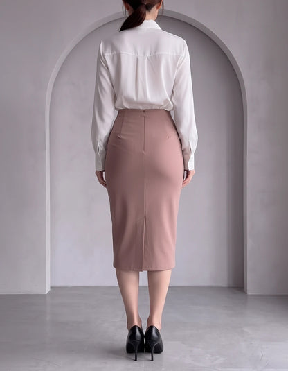 Nicolette Midi Skirt — Mauve | SKU: RB-029a66-mauve-XS,RB-029a66-mauve-S,RB-029a66-mauve-M,RB-029a66-mauve-L,RB-029a66-mauve-XL,RB-029a66-mauve-2XL