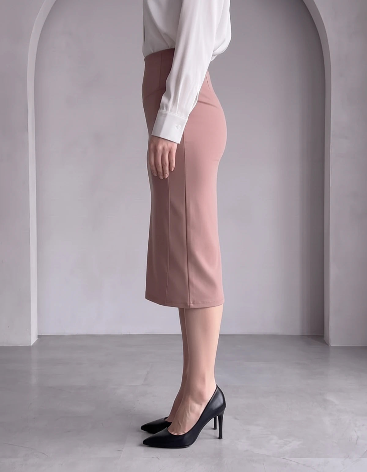 Nicolette Midi Skirt — Mauve | SKU: RB-029a66-mauve-XS,RB-029a66-mauve-S,RB-029a66-mauve-M,RB-029a66-mauve-L,RB-029a66-mauve-XL,RB-029a66-mauve-2XL