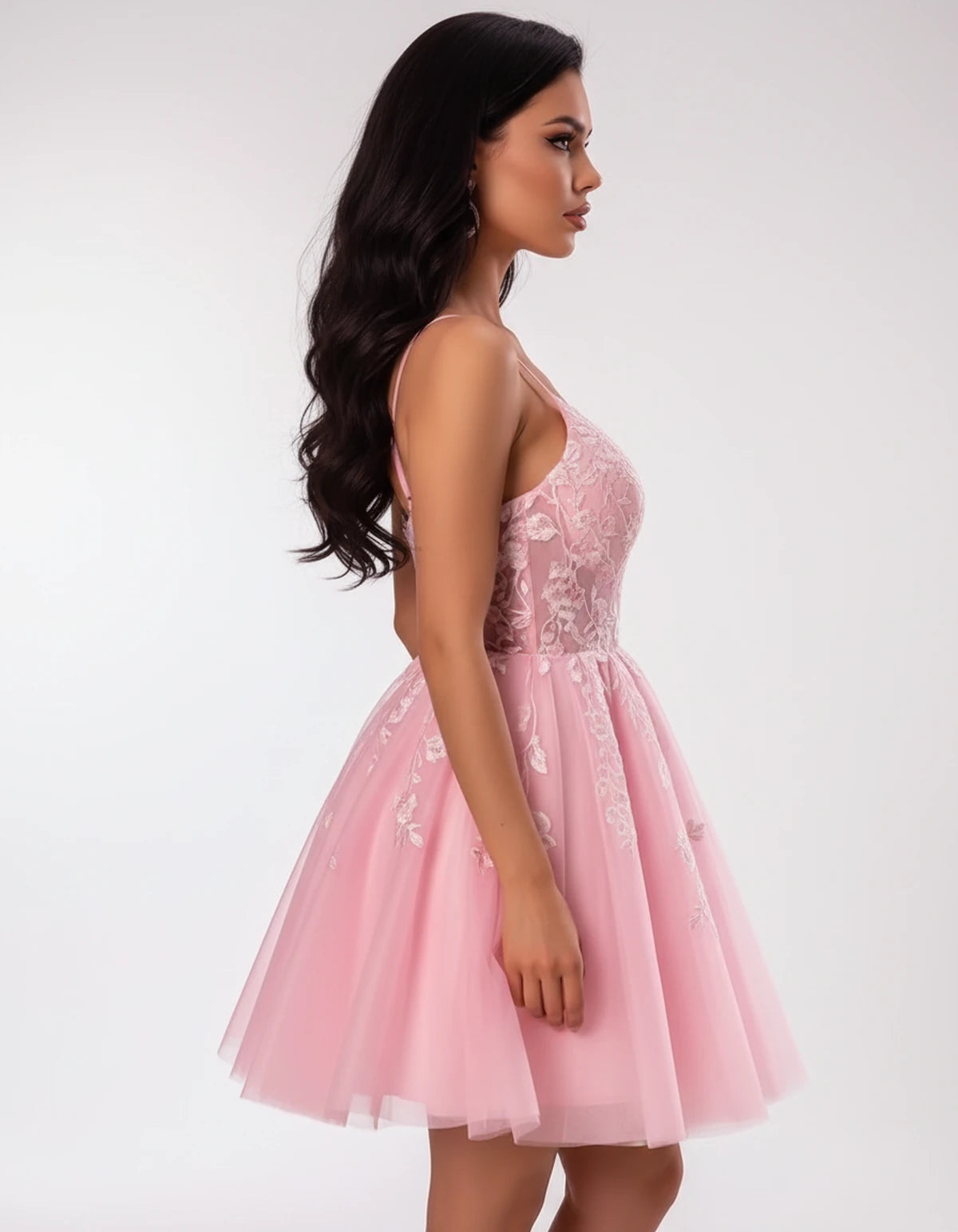 Nightingale Mini Dresses — Pink | SKU: RB-44c379-pink-2,RB-44c379-pink-4,RB-44c379-pink-6,RB-44c379-pink-8,RB-44c379-pink-10,RB-44c379-pink-12,RB-44c379-pink-14,RB-44c379-pink-16,RB-44c379-pink-16W,RB-44c379-pink-18W,RB-44c379-pink-20W,RB-44c379-pink-22W
