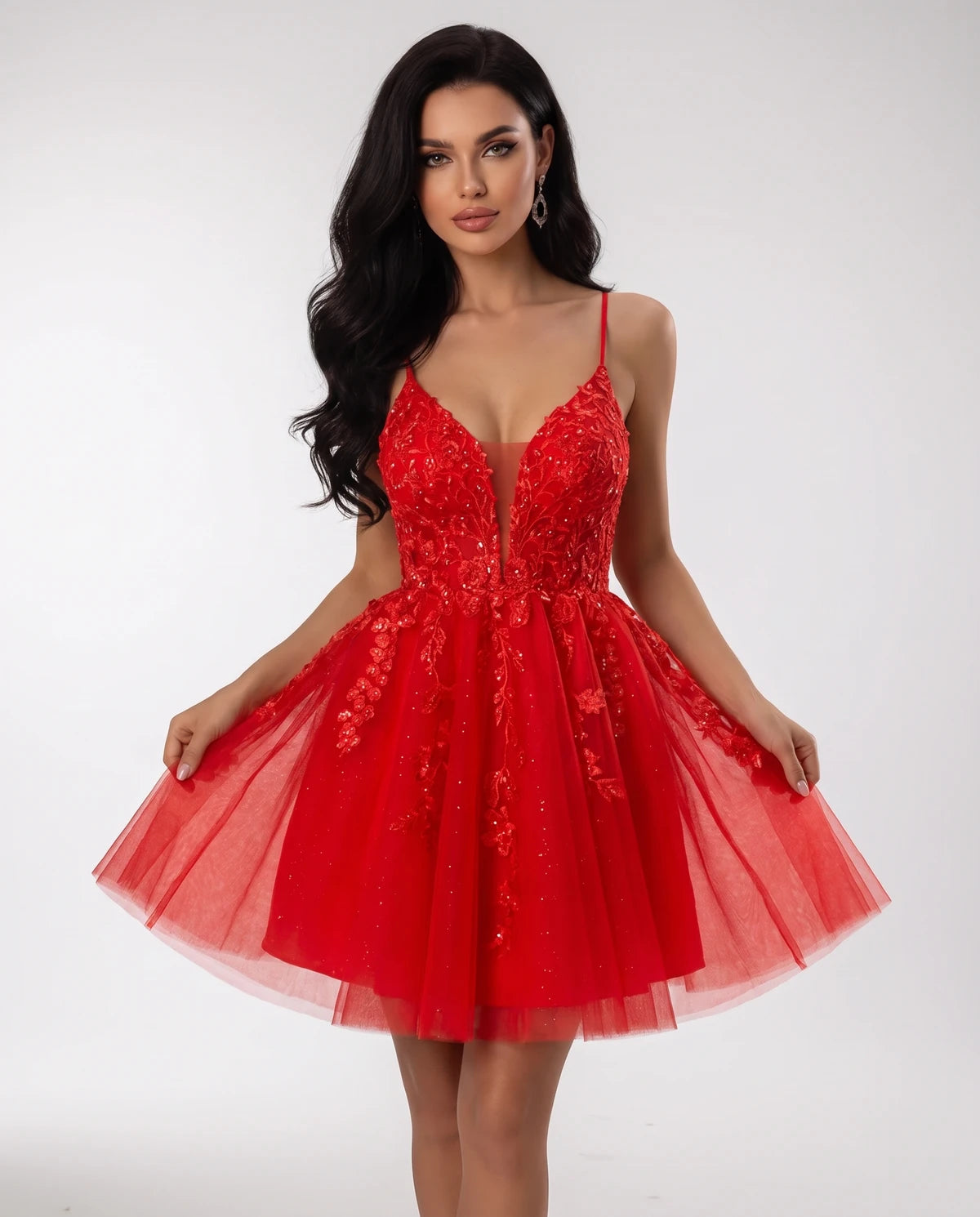 Nightingale Mini Dresses — Red