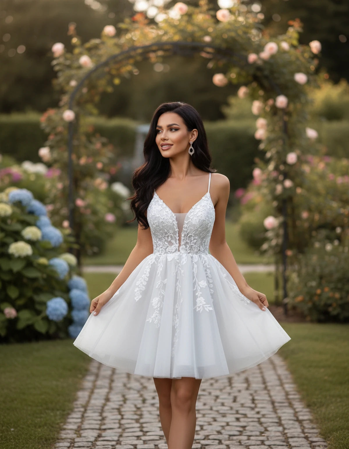 Nightingale Mini Dresses — White | SKU: RB-44c379-white-2,RB-44c379-white-4,RB-44c379-white-6,RB-44c379-white-8,RB-44c379-white-10,RB-44c379-white-12,RB-44c379-white-14,RB-44c379-white-16,RB-44c379-white-16W,RB-44c379-white-18W,RB-44c379-white-20W,RB-44c379-white-22W