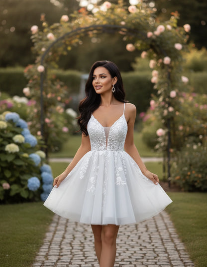 Nightingale Mini Dresses — White | SKU: RB-44c379-white-2,RB-44c379-white-4,RB-44c379-white-6,RB-44c379-white-8,RB-44c379-white-10,RB-44c379-white-12,RB-44c379-white-14,RB-44c379-white-16,RB-44c379-white-16W,RB-44c379-white-18W,RB-44c379-white-20W,RB-44c379-white-22W