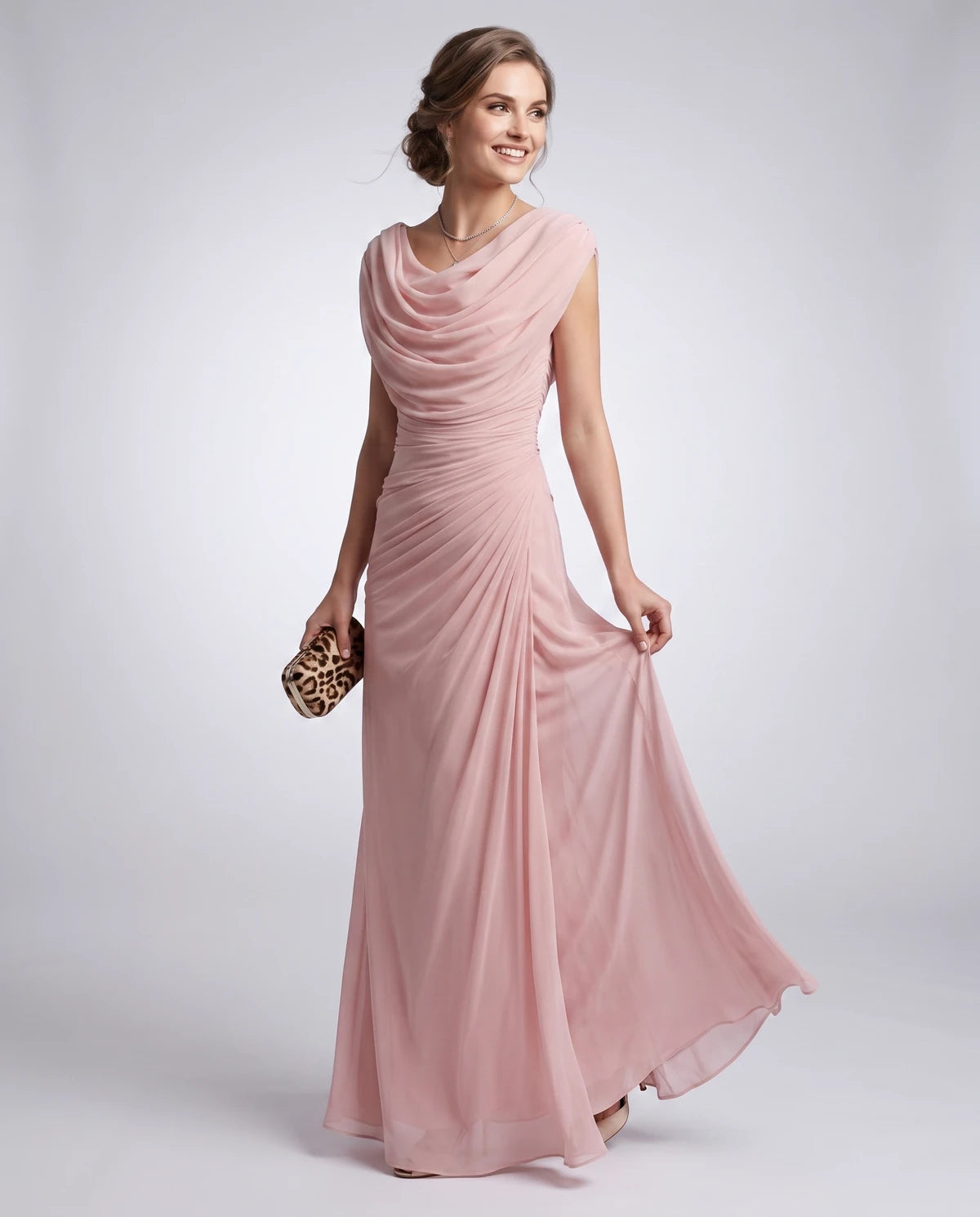 Nimuelle Midi Dresses — Pink | SKU: RB-29d2b2-pink-XS,RB-29d2b2-pink-S,RB-29d2b2-pink-M,RB-29d2b2-pink-L,RB-29d2b2-pink-XL,RB-29d2b2-pink-2XL