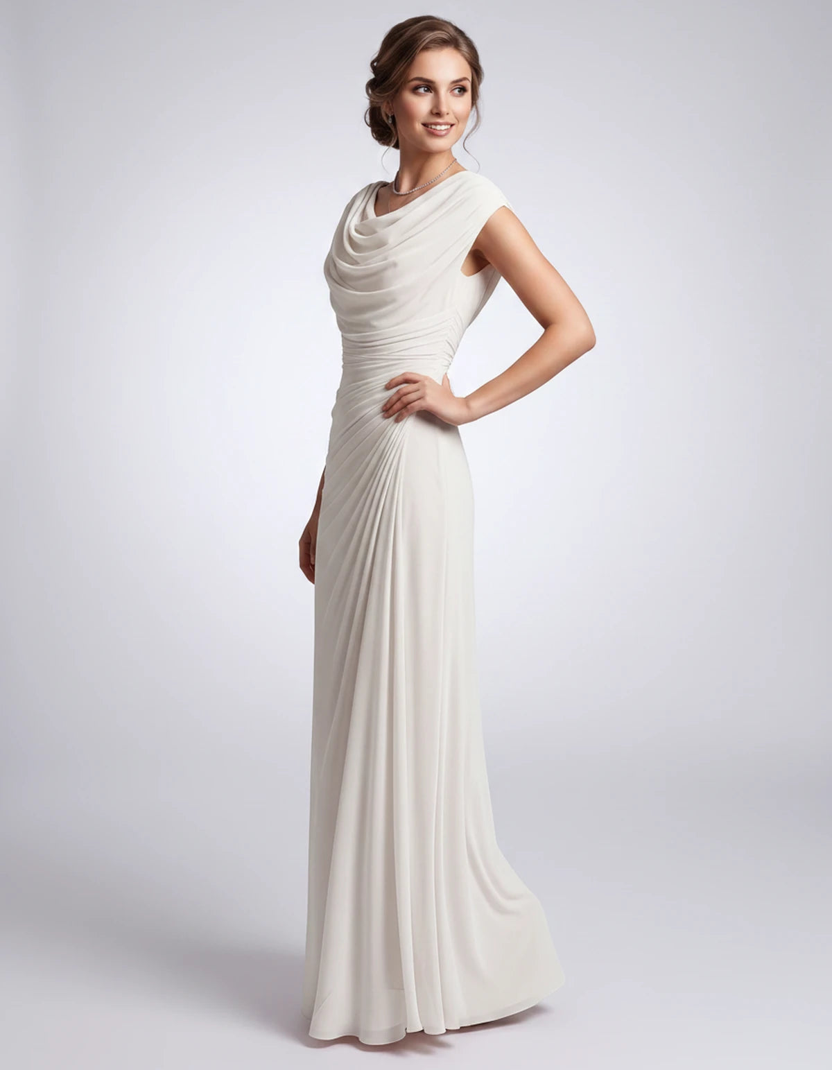 Nimuelle Midi Dresses — White | SKU: RB-29d2b2-white-XS,RB-29d2b2-white-S,RB-29d2b2-white-M,RB-29d2b2-white-L,RB-29d2b2-white-XL,RB-29d2b2-white-2XL