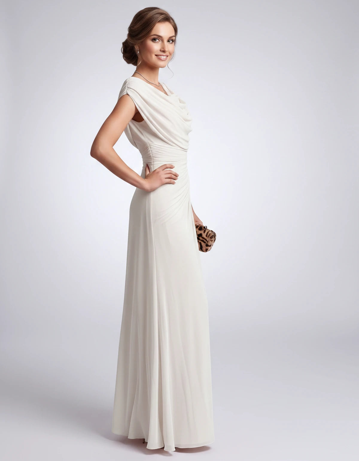 Nimuelle Midi Dresses — White | SKU: RB-29d2b2-white-XS,RB-29d2b2-white-S,RB-29d2b2-white-M,RB-29d2b2-white-L,RB-29d2b2-white-XL,RB-29d2b2-white-2XL