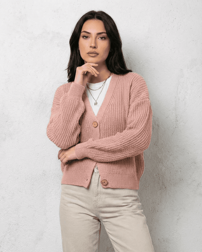 Pink Cardigan, front view | Ramblion | SKU: BC-57294-PINK-L-6129,BC-57294-PINK-M-6317,BC-57294-PINK-S-909,BC-57294-PINK-XL-2269,BC-57294-PINK-XS-3879