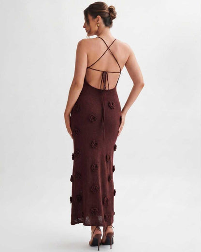 Ramblion Niya midi dress — v-neck neckline · side detail · styled for cocktail season